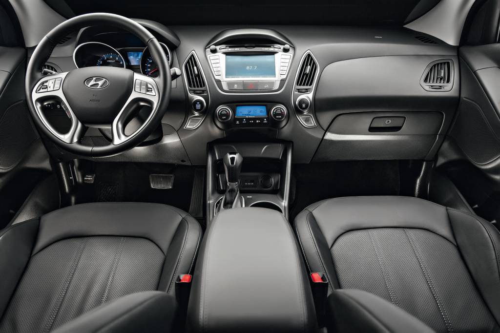 Hyundai ix35 Painel tem acabamento inferior com aplicação de plástico duro