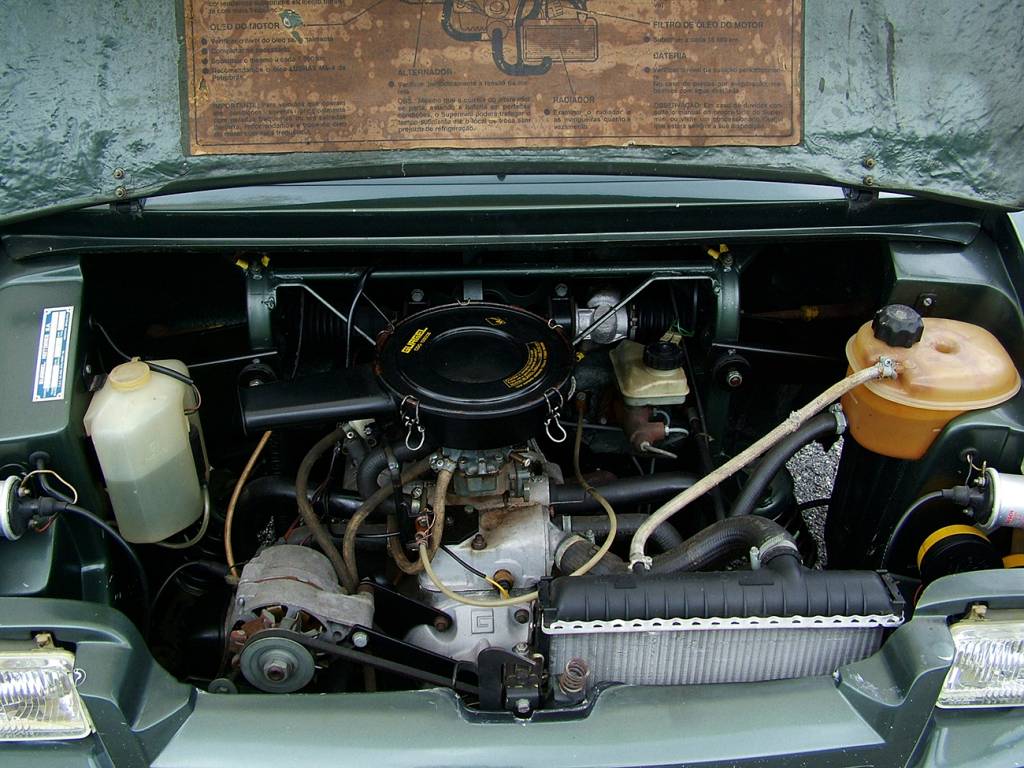 Gurgel Supermini Motor de dois cilindros refrigerado a água tinha 36 cv