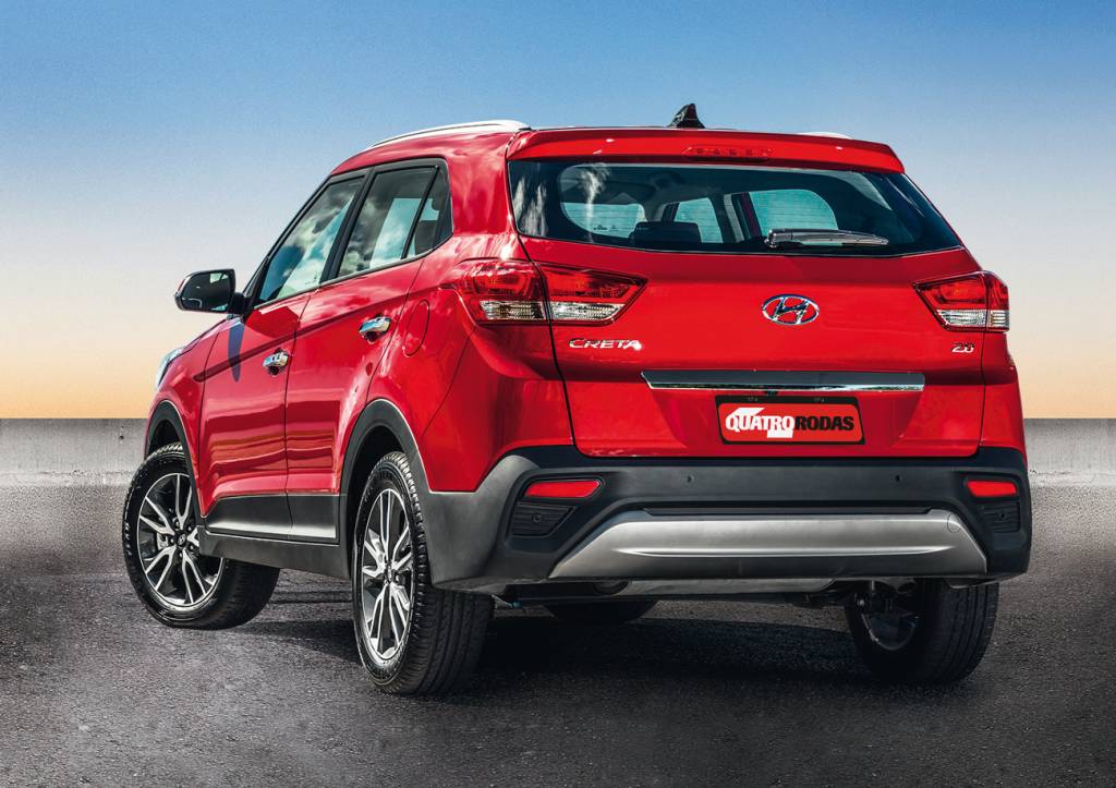 Hyundai Creta O Hyundai tem linhas mais retas e limpas na traseira
