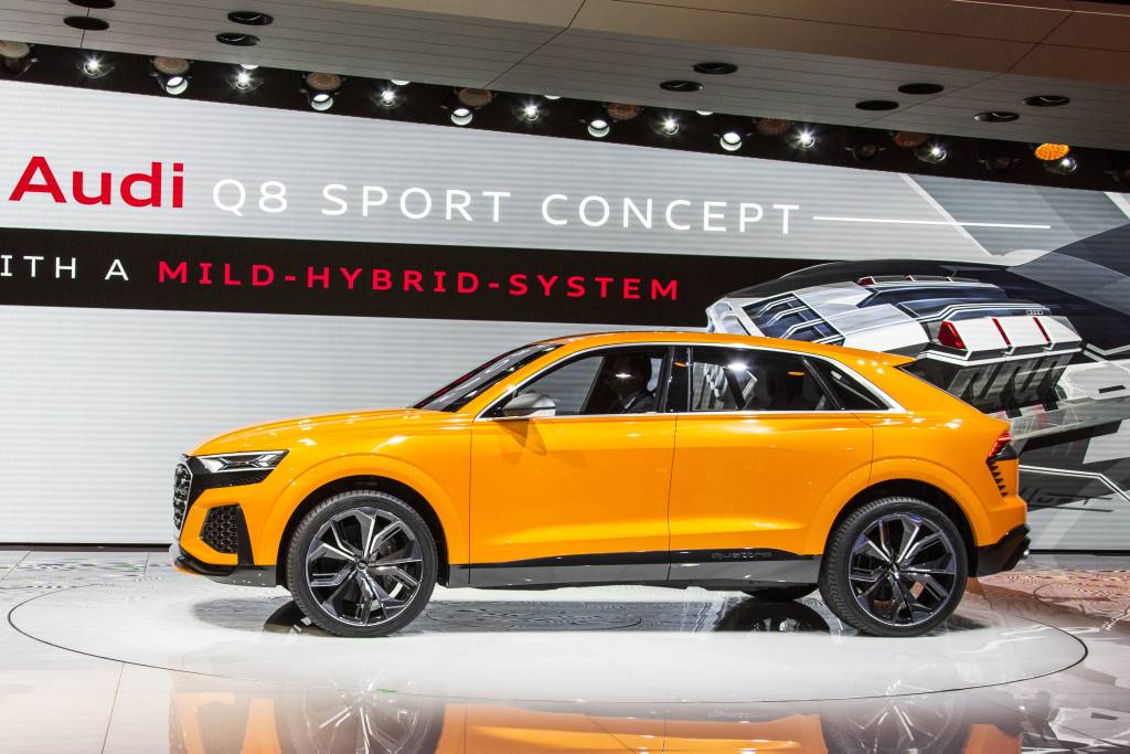 87th Geneva International Motor Show 2017 Prof. Rupert Stadler (Chairman of the Board of Management of AUDI AG); next to the new Audi Q8 sport concept on the Geneva Motorshow 2017.
