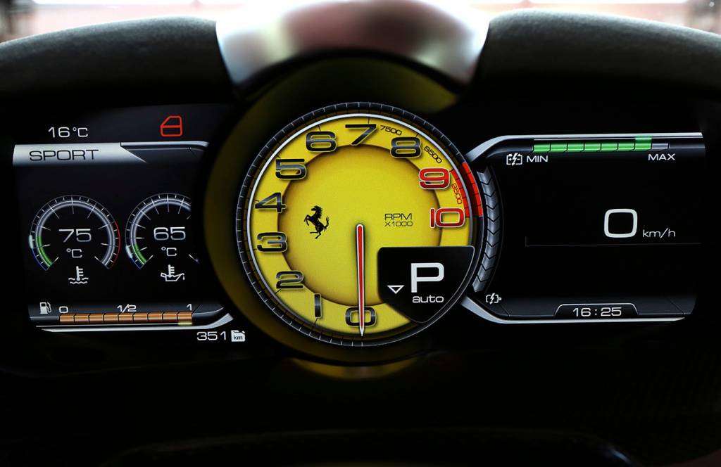Painel de instrumentos da LaFerrari Painel de instrumentos da LaFerrari