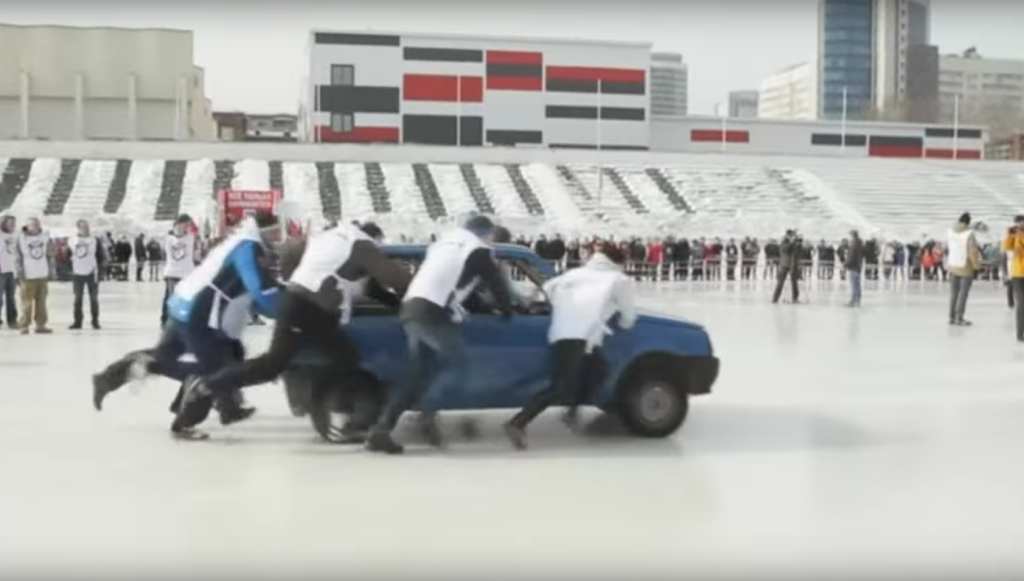 Curling com carros