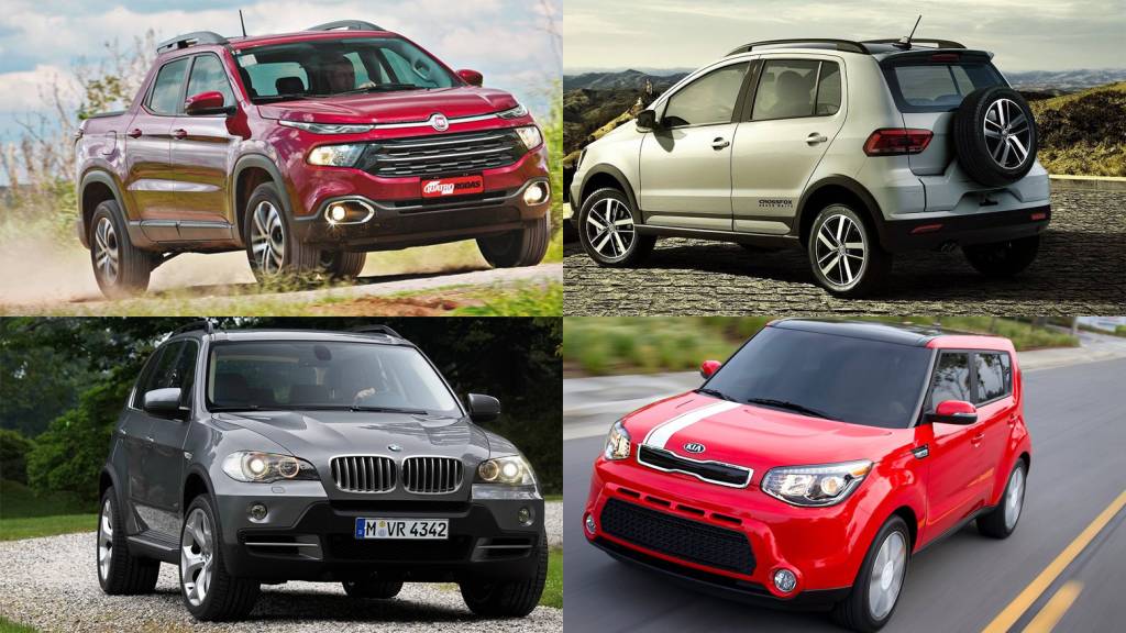 Fiat Toro, BMX X5, VW CrossFox e Kia Soul