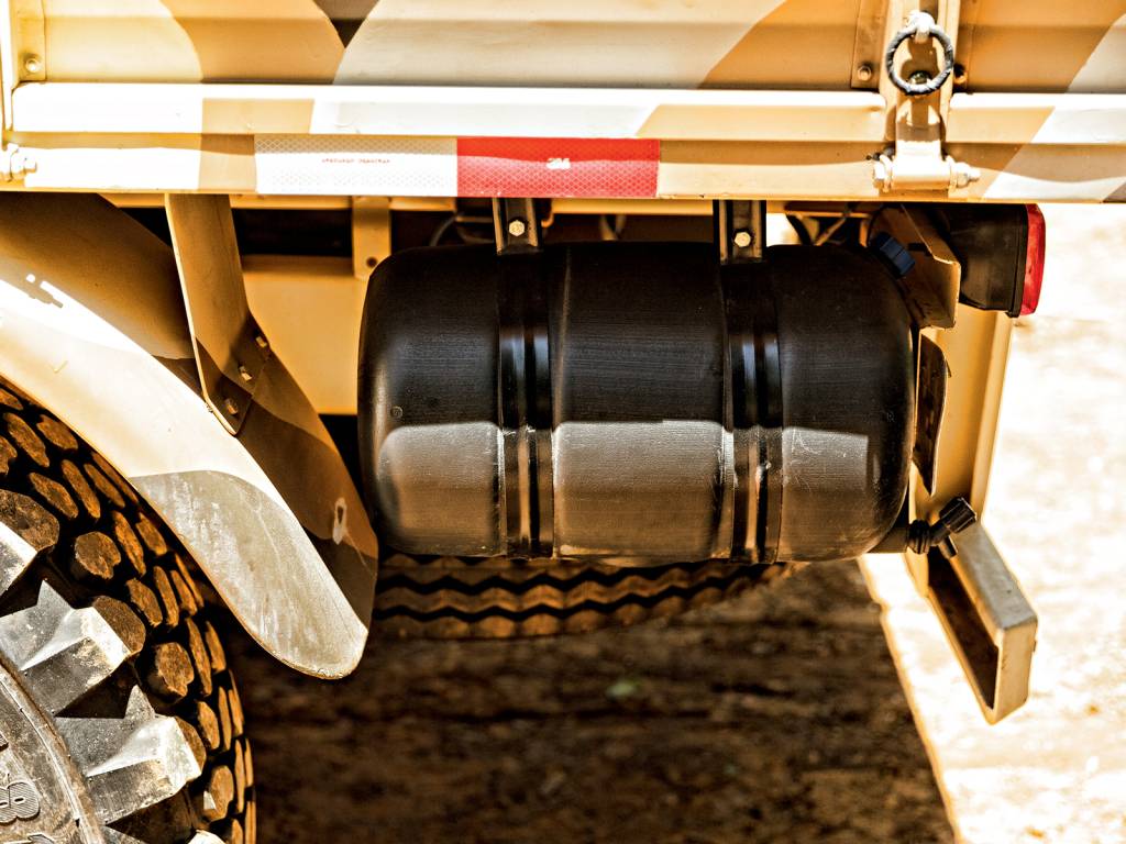 Tanque de água garante hidratação aos ocupantes