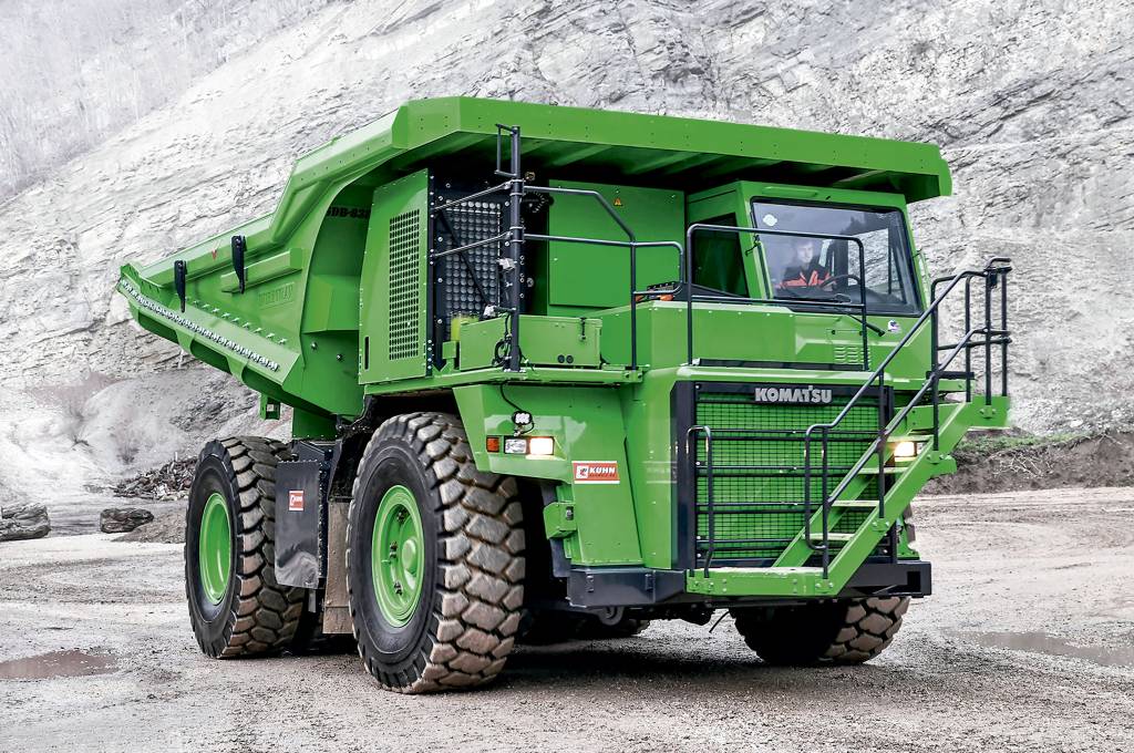 eMining eDumper Supercaminhão elétrico leva 65 toneladas e gera sozinho toda a sua energia