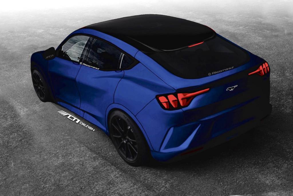Projeções antecipam visual do SUV elétrico inspirado no Ford Mustang