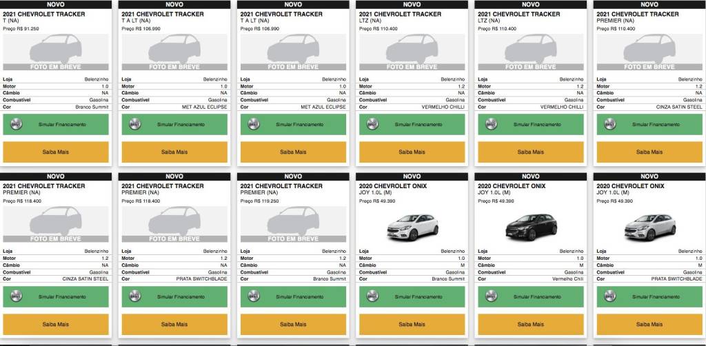 Preços e versões Tracker 2021 Preços e versões Tracker 2021