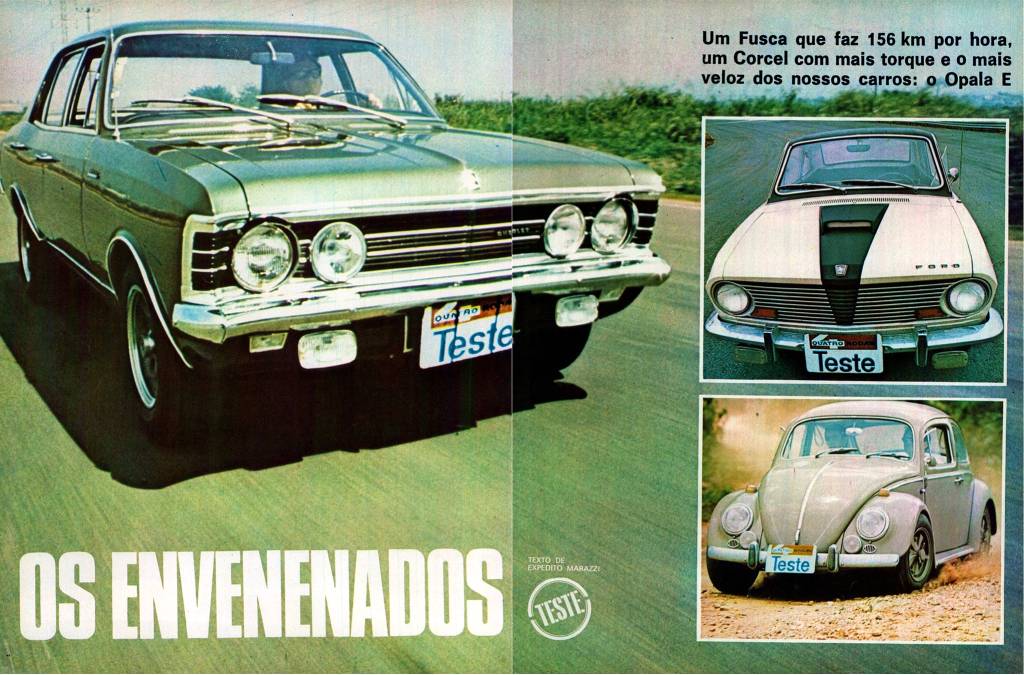 Grandes comparativos: os envenenados Opala-E, Fusca Envemo e Corcel-Bino