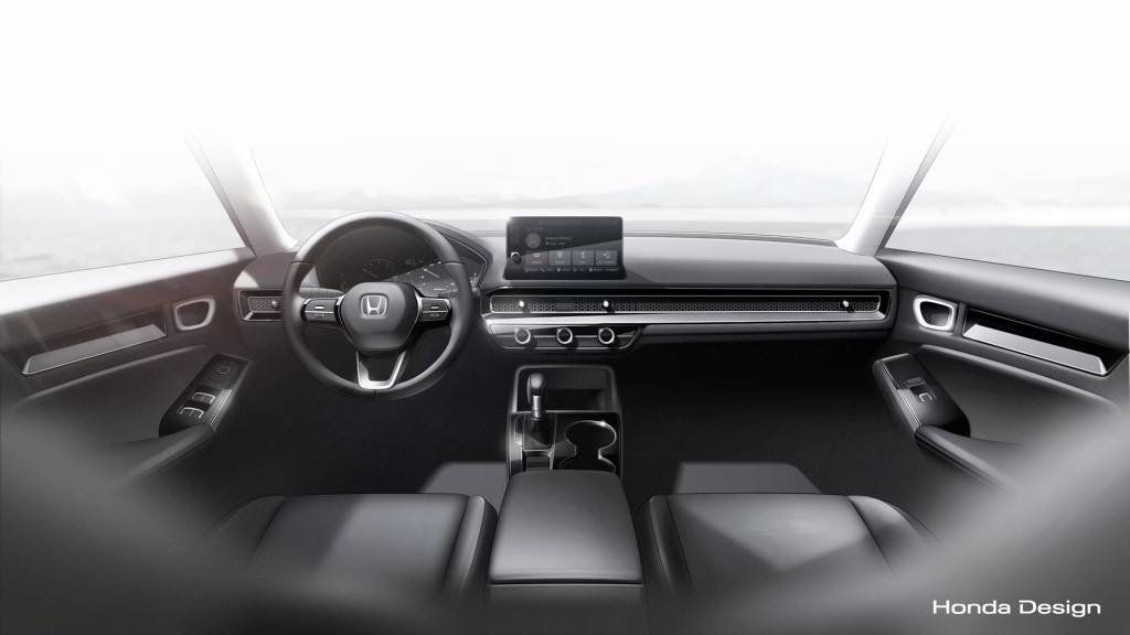 09 2022 Honda Civic Prototype Interior Sketch Honda Civic 2022