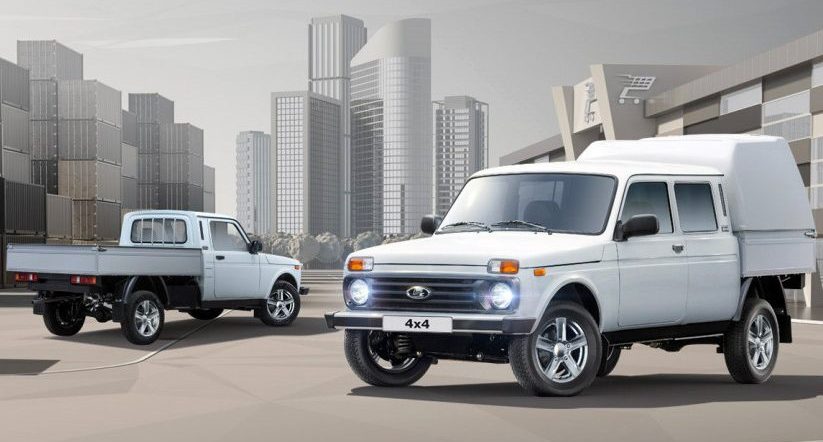 lada niva picape Picape é vendida em versões com cabine simples ou dupla