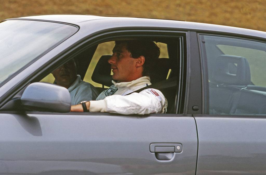 Coluna do Charlinho: Ayrton Senna testando o Audi S4 para a revista Quatro Rodas, no Autódromo de Interlagos. Audi S4 Ayrton Senna