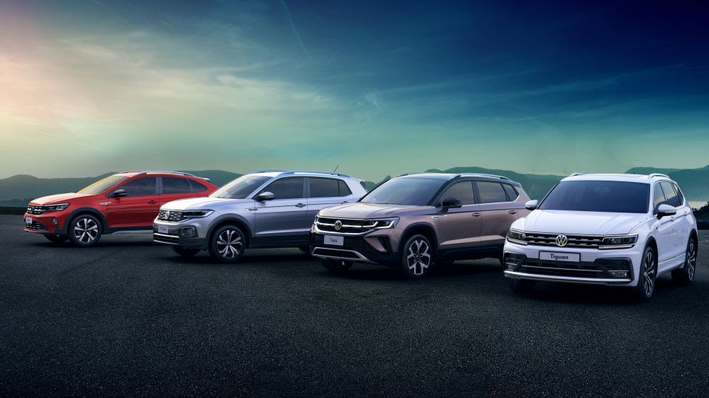 SUVs Volkswagen Nivus T-Cross Taos e Tiguan
