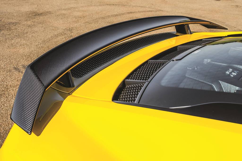 Audi R8 V10 Performance 2020 (14) Audi R8 V10 Performance 2020 amarelo aerofólio