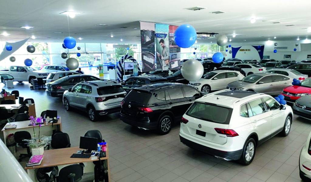 Showroom de carros Aumento do preço dos carros