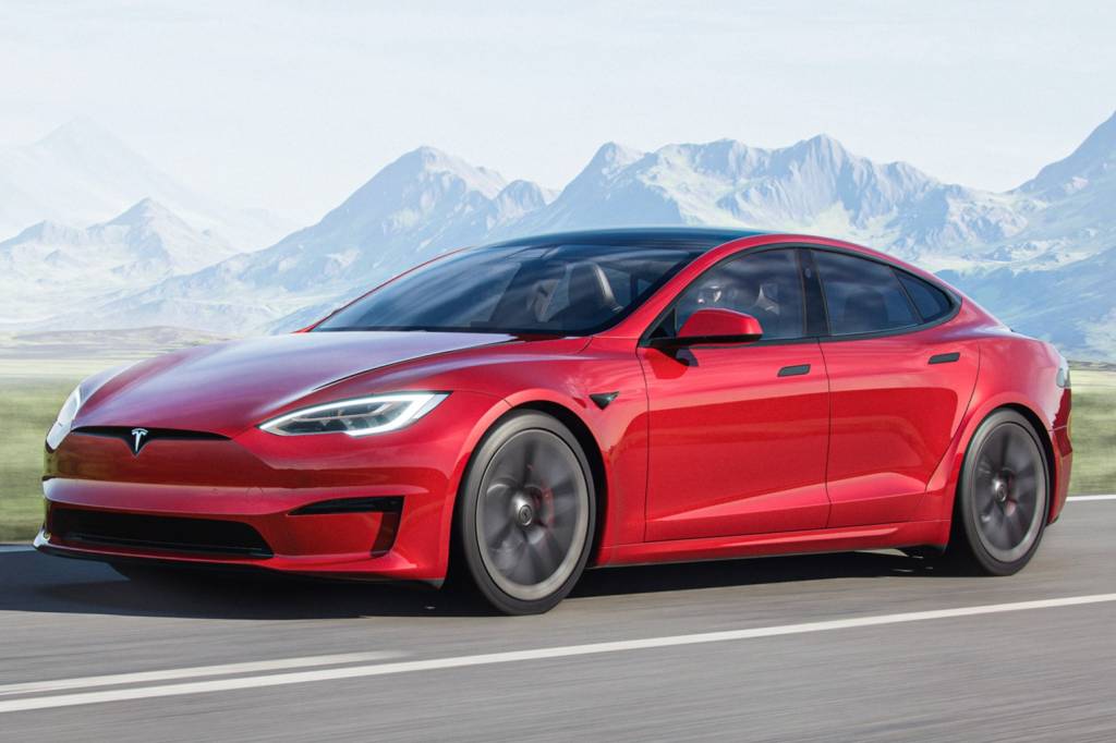 Tesla Model S Plaid (frente) Tesla Mode S frontal
