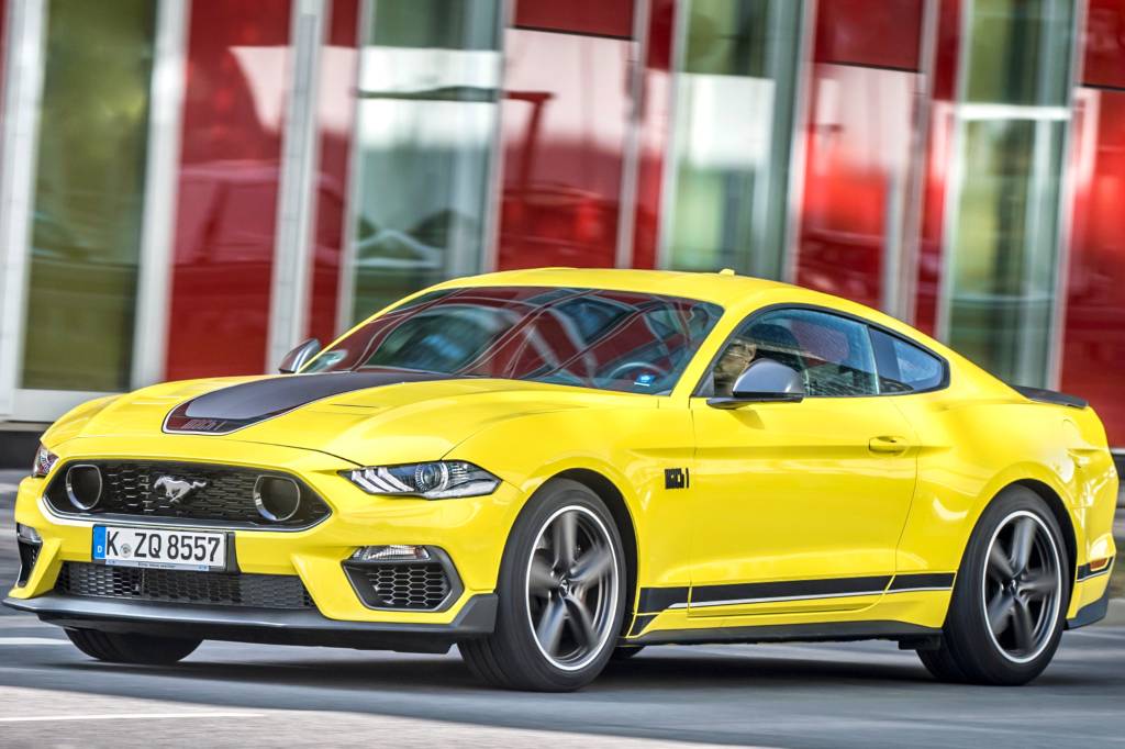 Ford Mustang Mach 1 2021 (2) Ford Mustang Mach 1 2021 Amarelo Frente