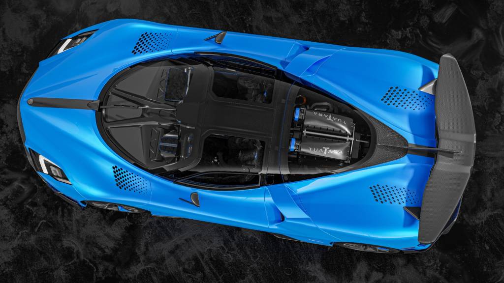 SSC TUATARA SSC Tuatara azul visto de cima