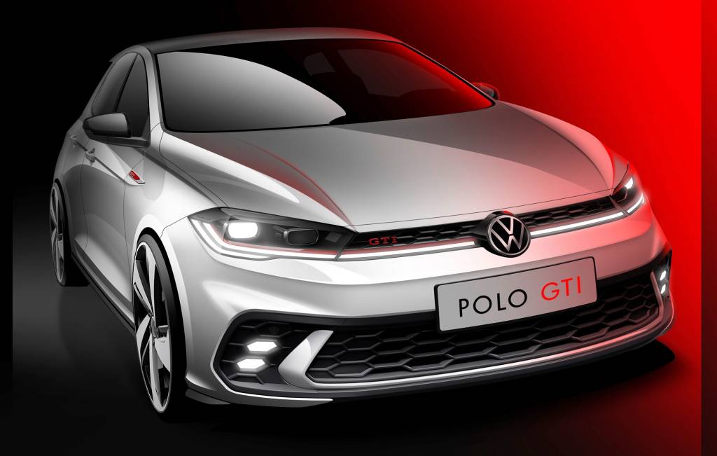 The new Polo GTI in the starting blocks Sharper, dynamic, power-packed: First flash of the new Polo GTI.