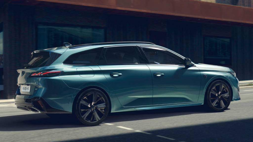PEUGEOT 308 SW 2021 Peugeot 308 SW 2021 azul visto de lado