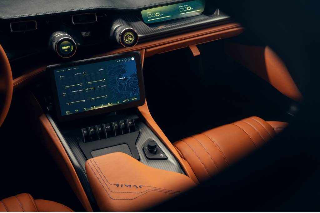 Rimac Nevera Banco do passageiro do Rimac Nevera