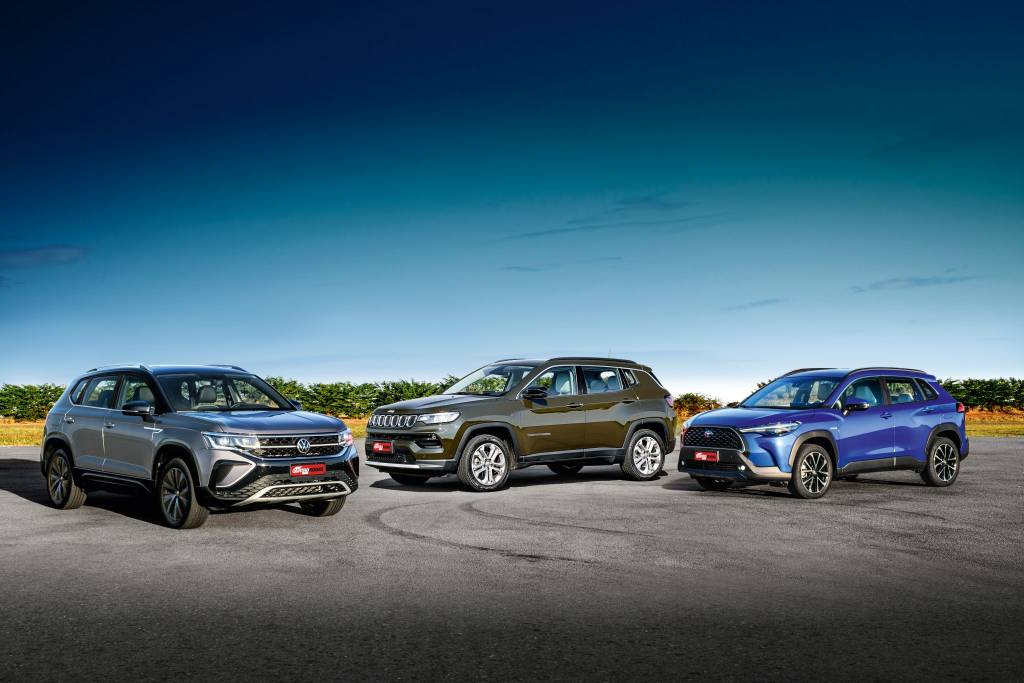 ABRE_FLP9164 V1 Comparativo: Jeep Compass x Toyota Corolla Cross x Volkswagen Taos