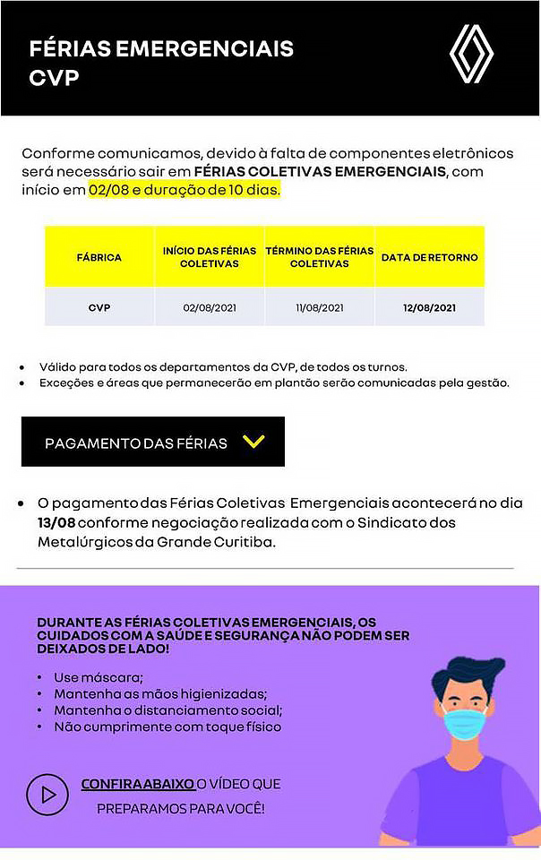 Comunicado Renault Comunicado Renault