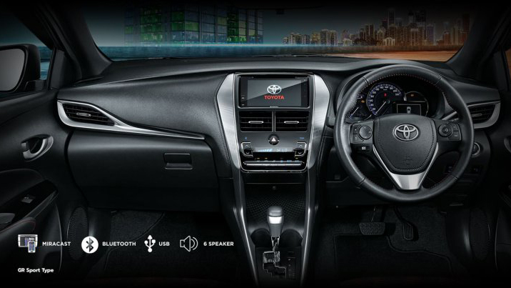 TOYOTA YARIS GR SPORT 3 Interior do Toyota Yaris GR Sport
