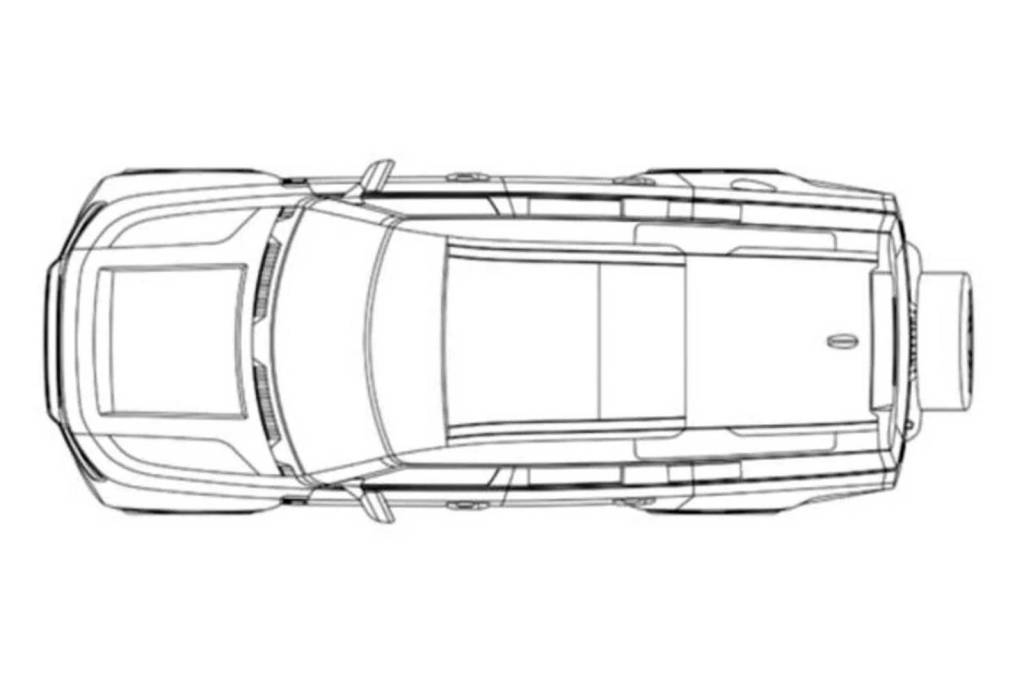 911904 Land Rover Defender 130 imagem de patente teto
