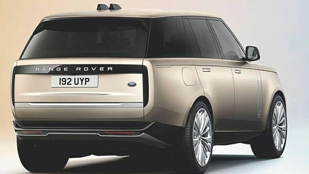 RANGE ROVER 2022 1 Novo Range Rover 2022 bege visto 3/4 de trás