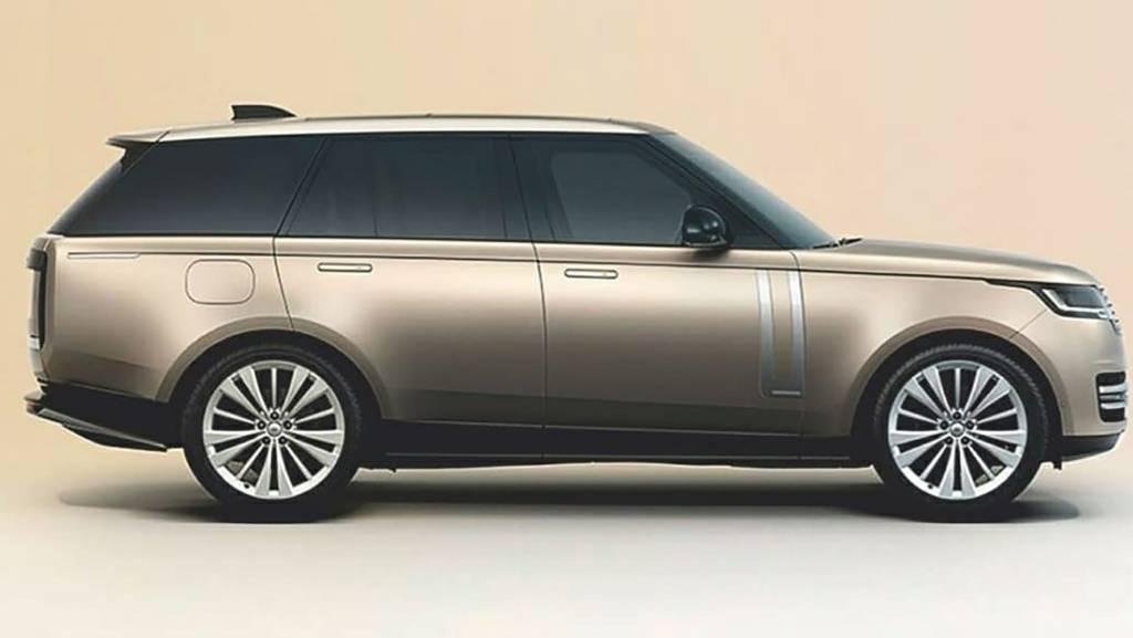 RANGE ROVER 2022 3 Novo Range Rover 2022 bege visto de lado