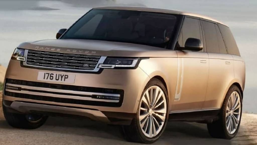 RANGE ROVER 2022 4 Novo Range Rover 2022 bege visto 3/4 de frente