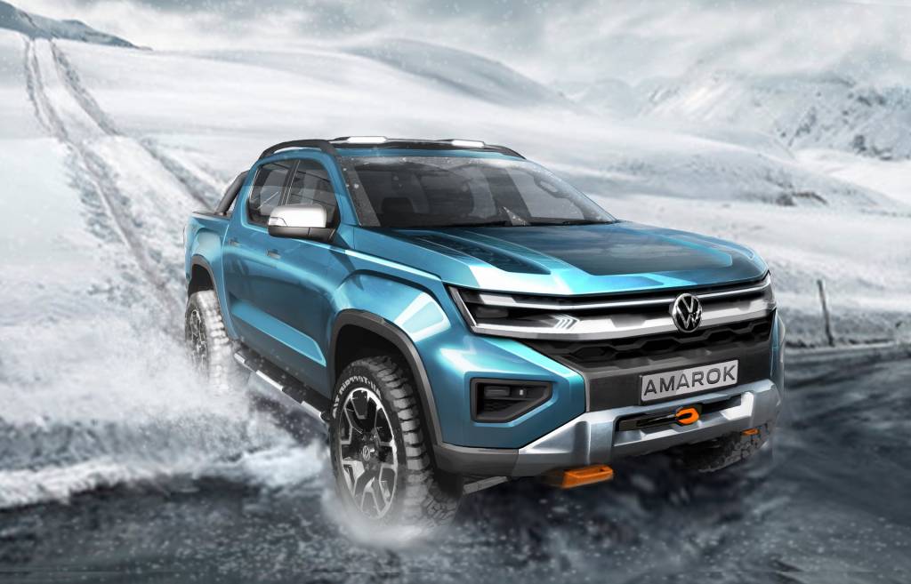 2022-vw-amarok-teaser Nova Volkswagen Amarok ganha novas imagens, mas ela não virá ao Brasil