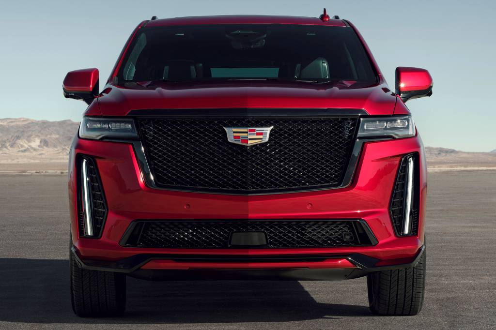 The 2023 Cadillac Escalade will be the first SUV to don the hi The 2023 Cadillac Escalade will be the first SUV to don the high-performance V-Series badge. Preproduction model shown. Actual production model will vary. Escalade-V availability will be announced spring 2022.