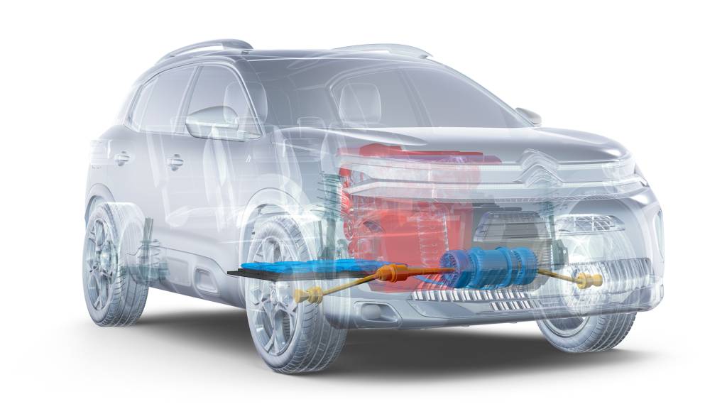 Citroen C5 Aircross 2022 (2) Esquema do trem-de-força do Citroen C5 Aircross