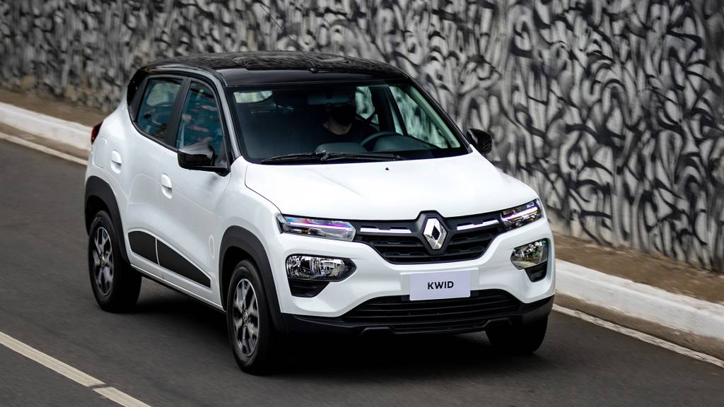 Renault Kwid Intense biton. Foto: Rodolfo BUHRER/ La Imagem / Renault Renault Kwid Intense biton se destaca pelo teto em segunda cor