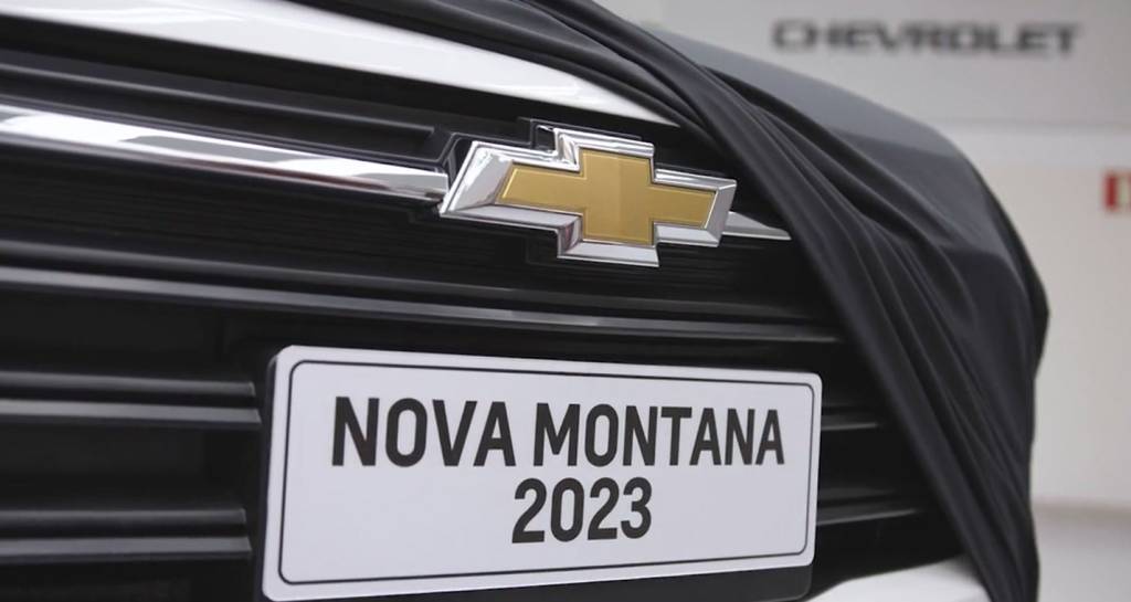 Teaser Chevrolet Montana 2023 Chevrolet deu uma