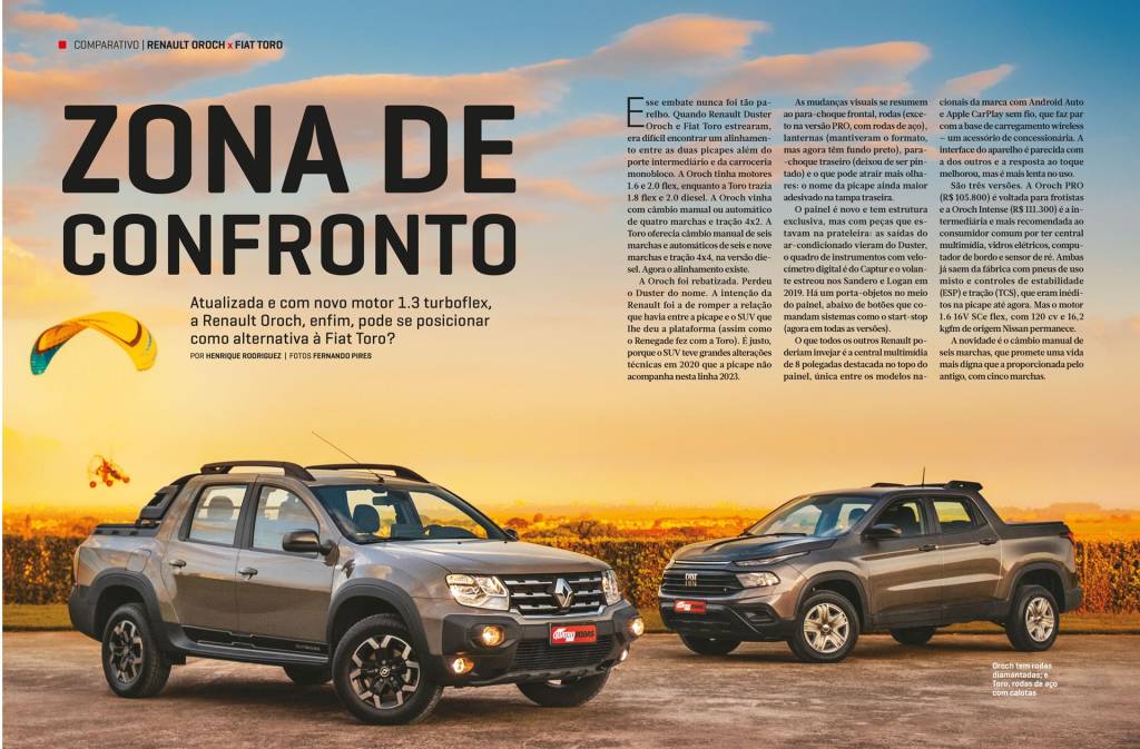 Oroch-x-Toro Quatro Rodas Ed 757 maio 2022