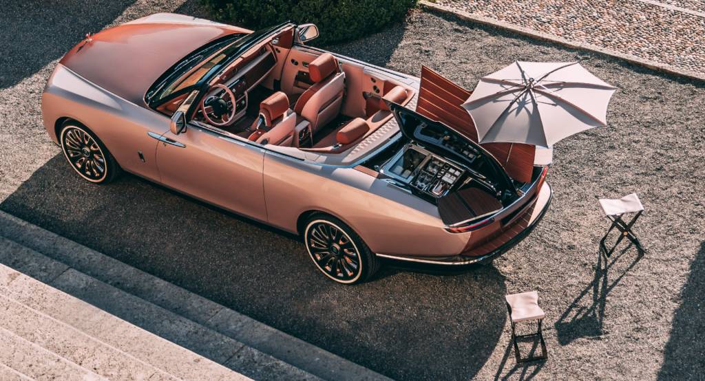 Rolls-Royce Boat Tail Mother Of Pearl Parte traseira tem inspiração em iates