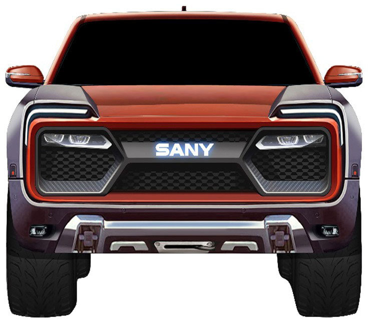 Sany-Electric-Truck-5 Picape Sany vazamento dianteira