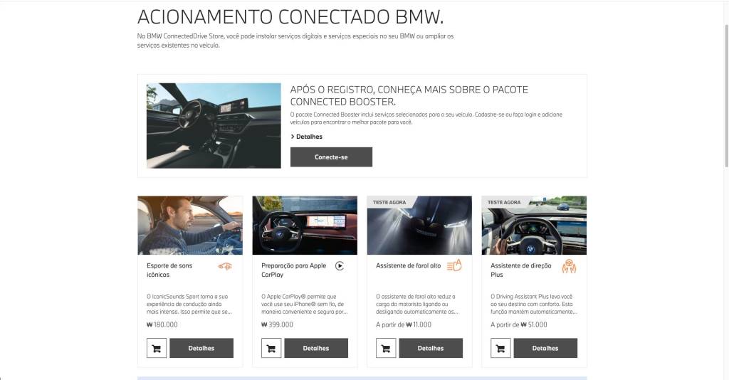 bmw print 2 BMW ConnectedDrive tela inicial