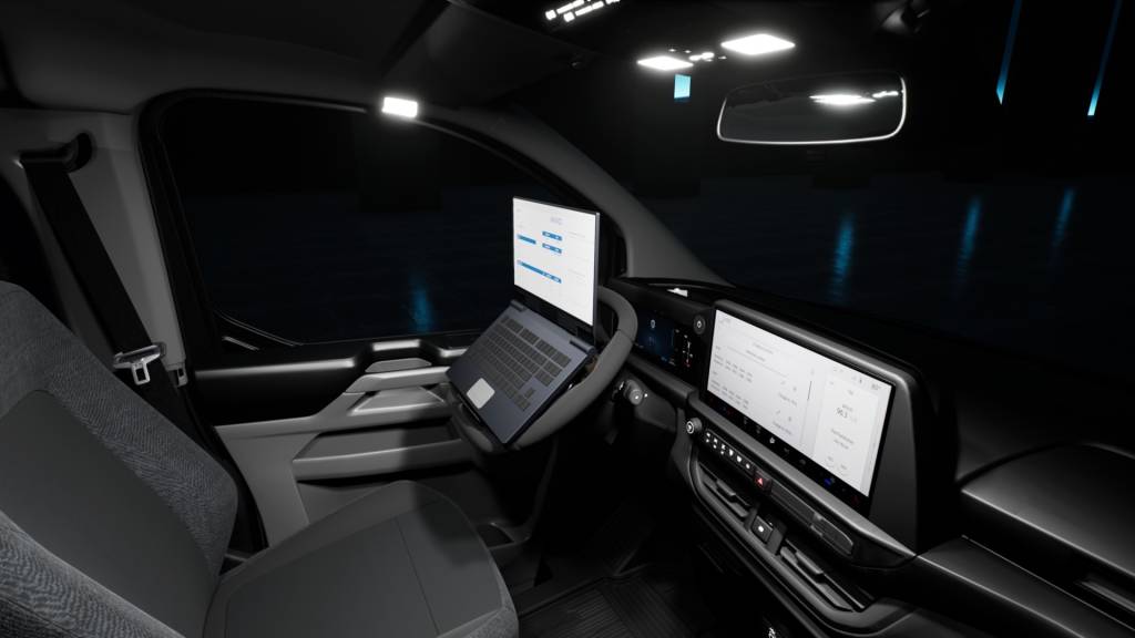 All-New, All-Electric E-Transit Custom from Ford Pro is Set to Spark the EV Revolution for Small Businesses Interior E-Trasit Custom escritório
