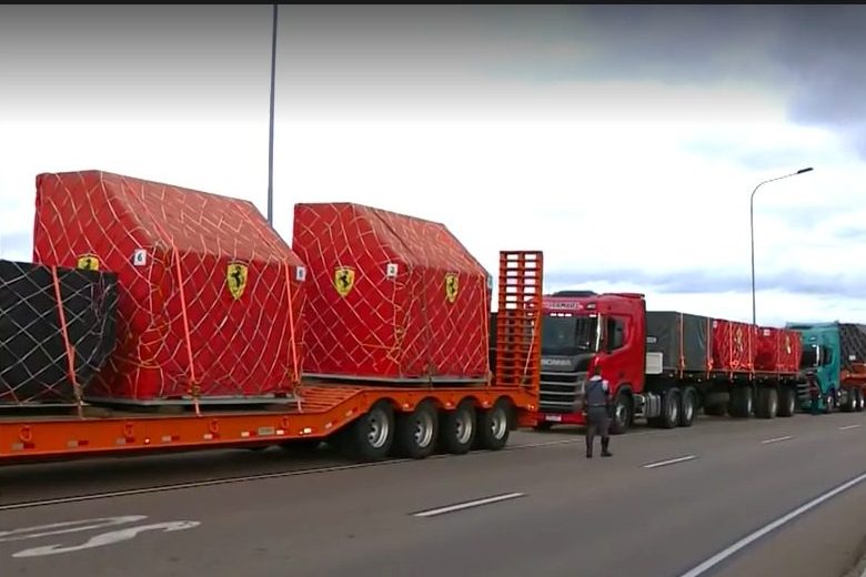 Contêineres da Ferrari foram barrados na saída de Viracopos
