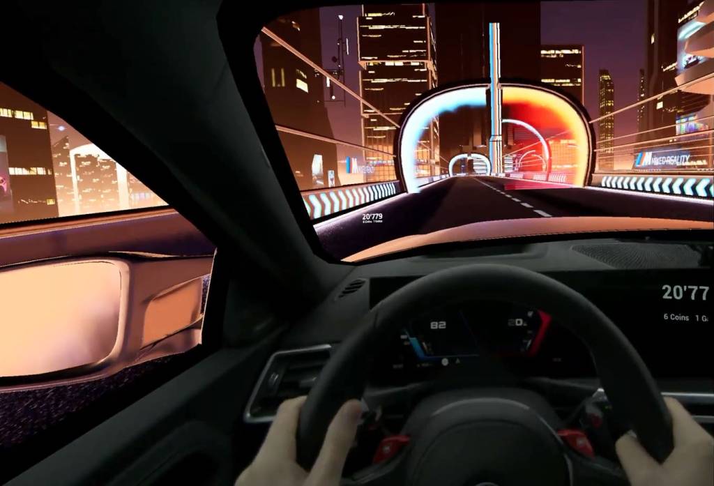 bmw m2 Circuito virtual tinha obstáculos para ficar ainda mais divertido