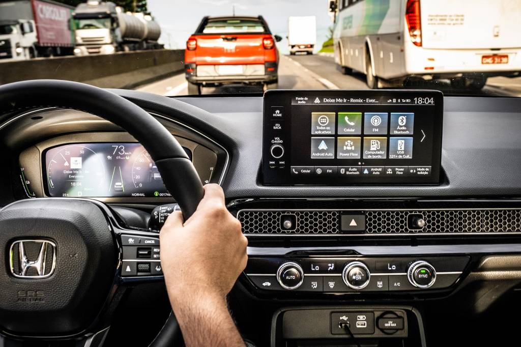 assistente de permanencia em faixa frenagem de emergência (1) assistente de permanencia em faixa frenagem de emergência honda civic 2023