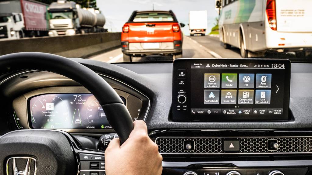 assistente de permanencia em faixa frenagem de emergência (2) assistente de permanencia em faixa frenagem de emergência honda civic 2023