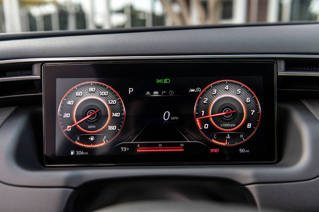 Interior do Novo Hyundai Tucson (2) Grafismos já são conhecidos de outros Hyundai e Kia vendidos no Brasil