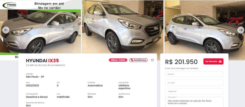 ix35-2 Unidades blindadas do Hyundai ix35 paradas nas lojas chegam a R$ 230.000