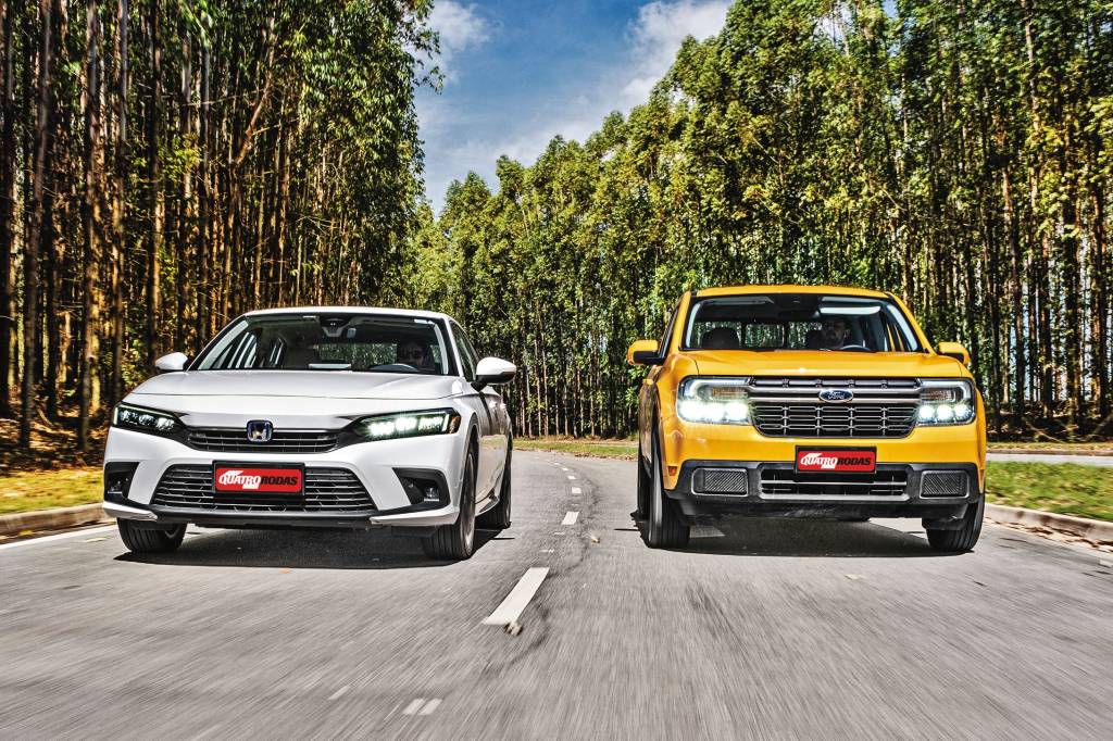 Ford Maverick e Honda Civic híbridos custam o mesmo mas qual é melhor?