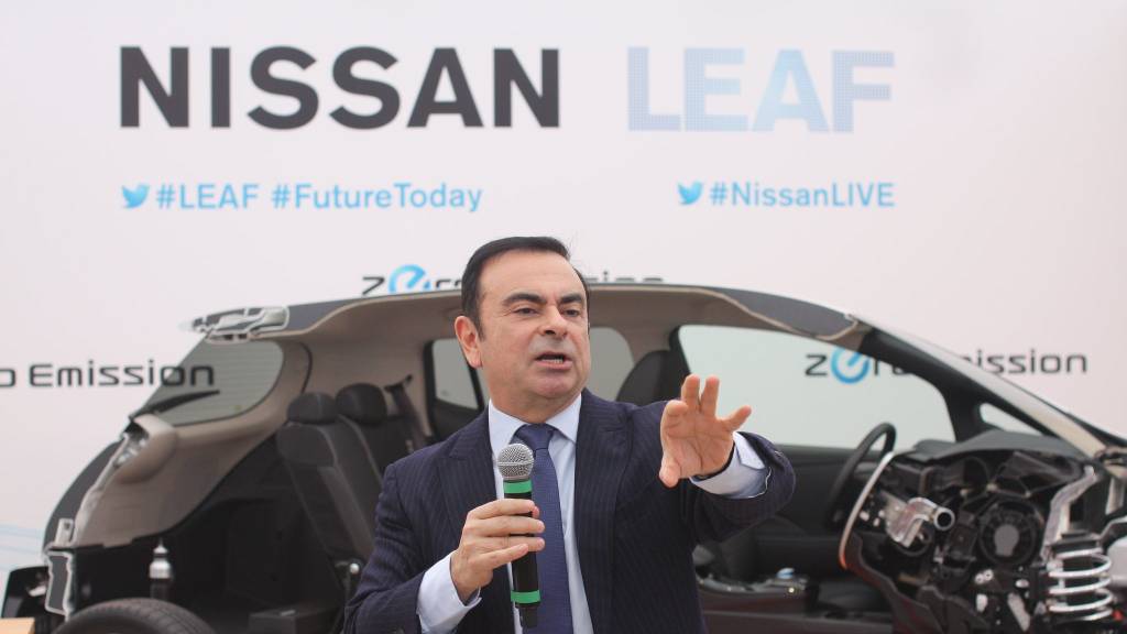 Carlos Ghosn Nissan Leaf Carlos Ghosn sempre alegou que japoneses tentaram se vingar por seus planos de fundir a Nissan com empresas estrangeiras