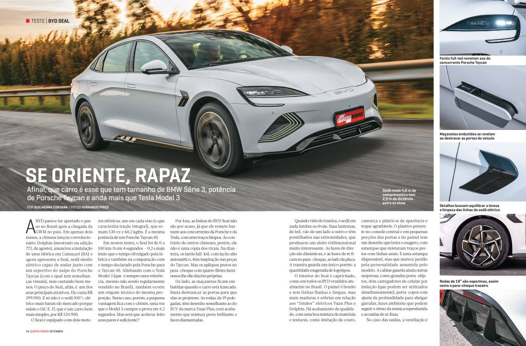 SEAL Afinal, que carro é esse que tem tamanho de BMW Série 3, potênciade Porsche Taycan e anda mais que Tesla Model 3